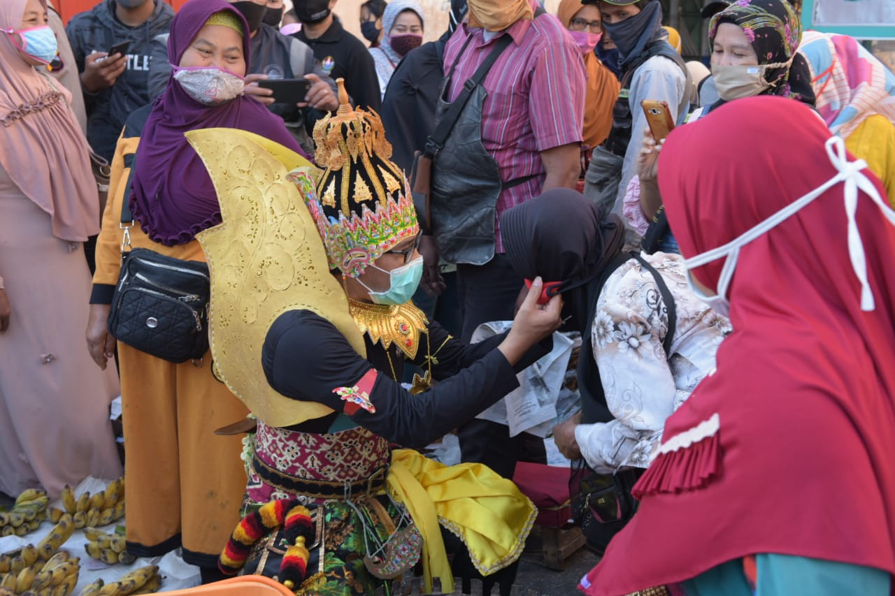 Lewat Seni Budaya, Bupati Sosialisasikan Gerakan 3M