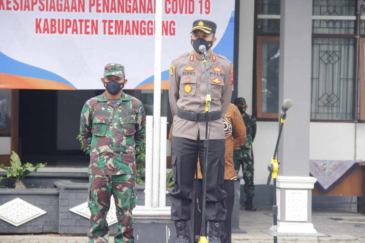 Antisipasi Lonjakan Kasus Covid-19 di Temanggung, Satgas Gabungan Gelar Apel Luar Biasa 