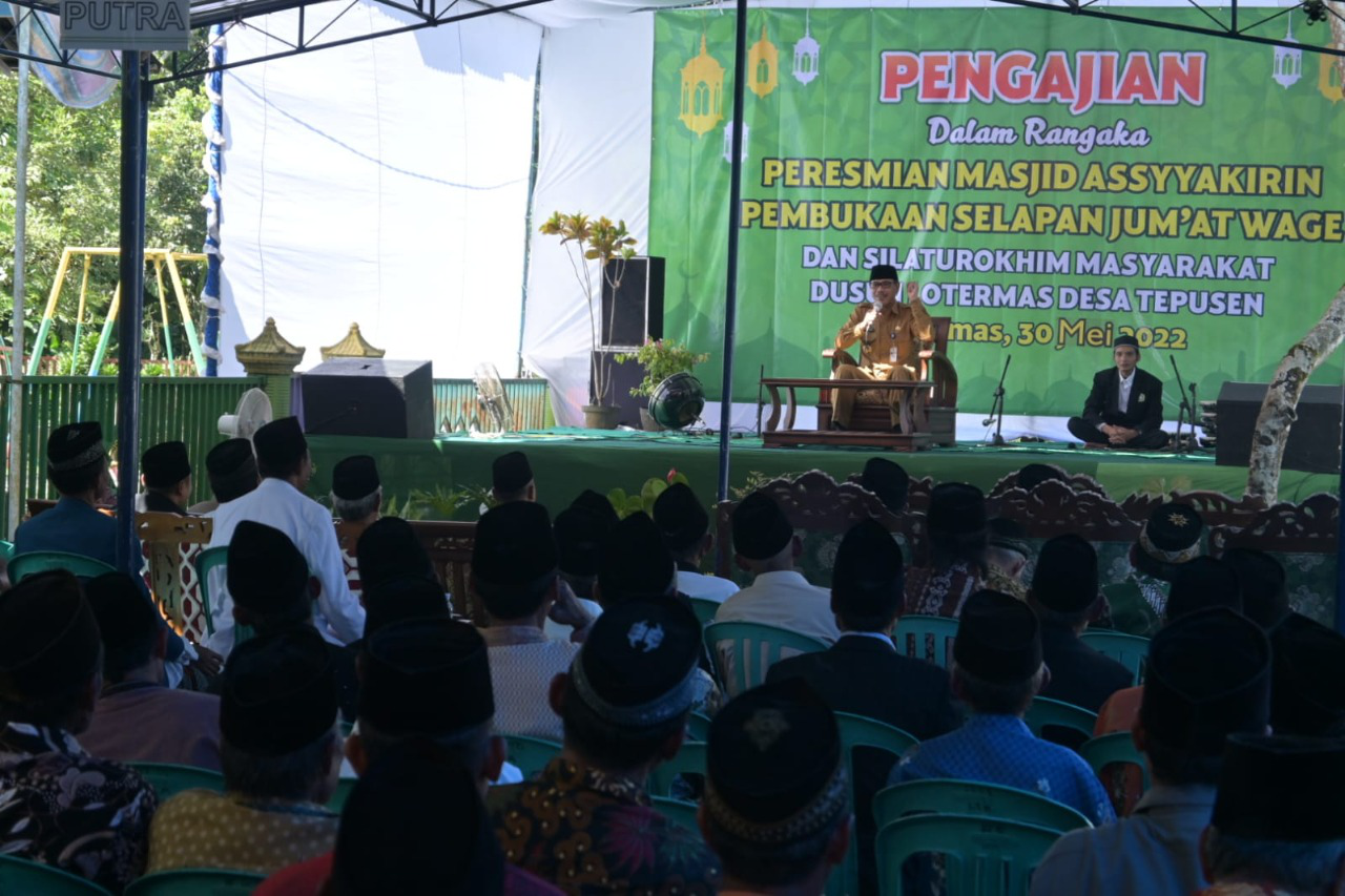 Bupati Hadiri Pengajian Peresmian Masjid Assyaakirin Desa Tepusen