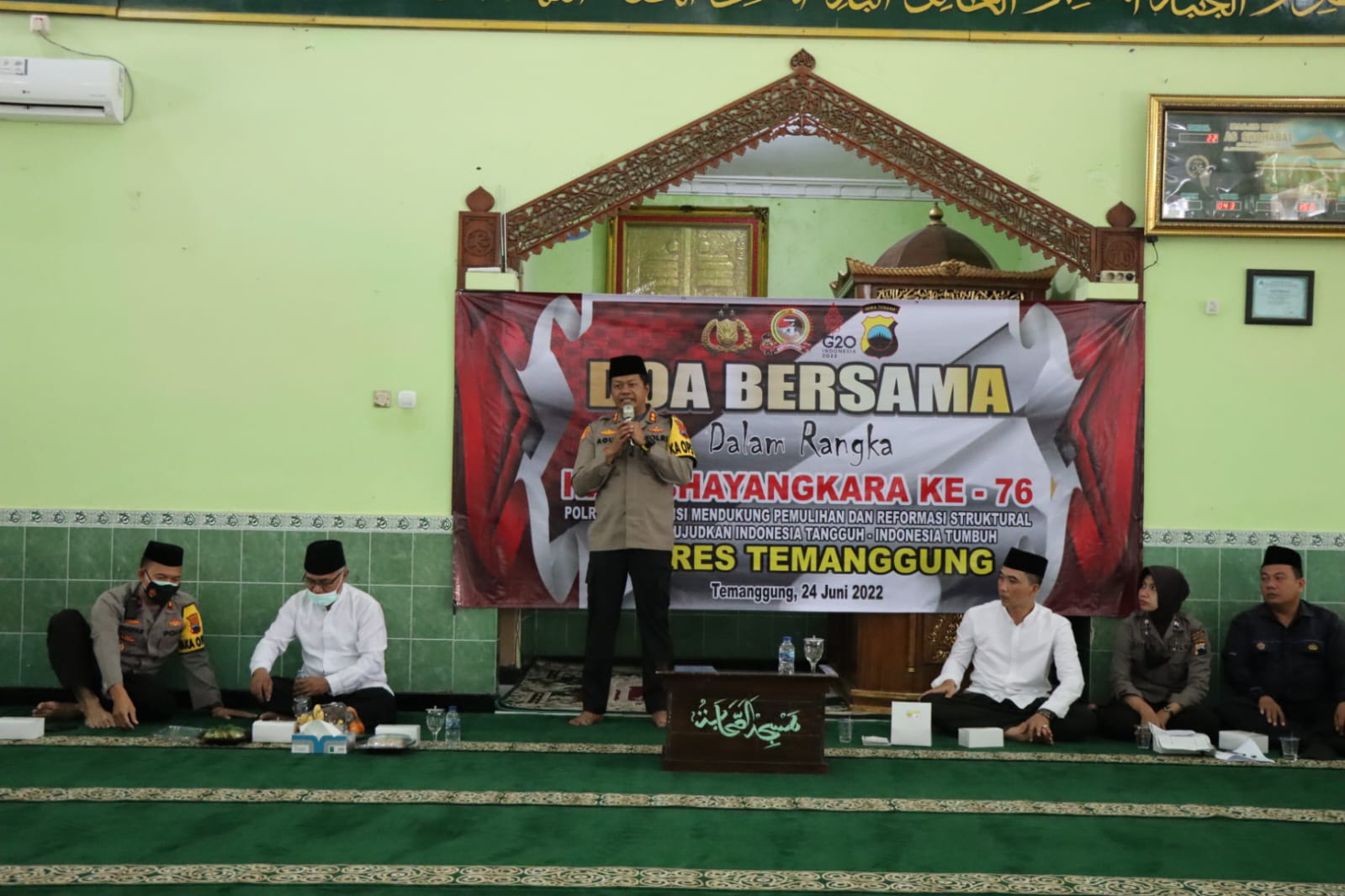 Sambut HUT ke-76 Bhayangkara, Polres Temanggung Gelar Doa dan Zikir Bersama