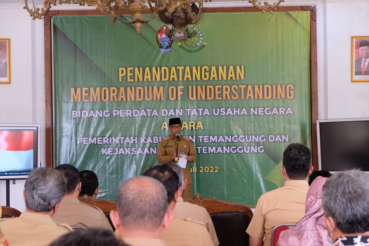 Jalin Kerjasama Bidang Perdata dan Tata Usaha Negara, Pemkab dan Kejari Tanda Tangani MoU