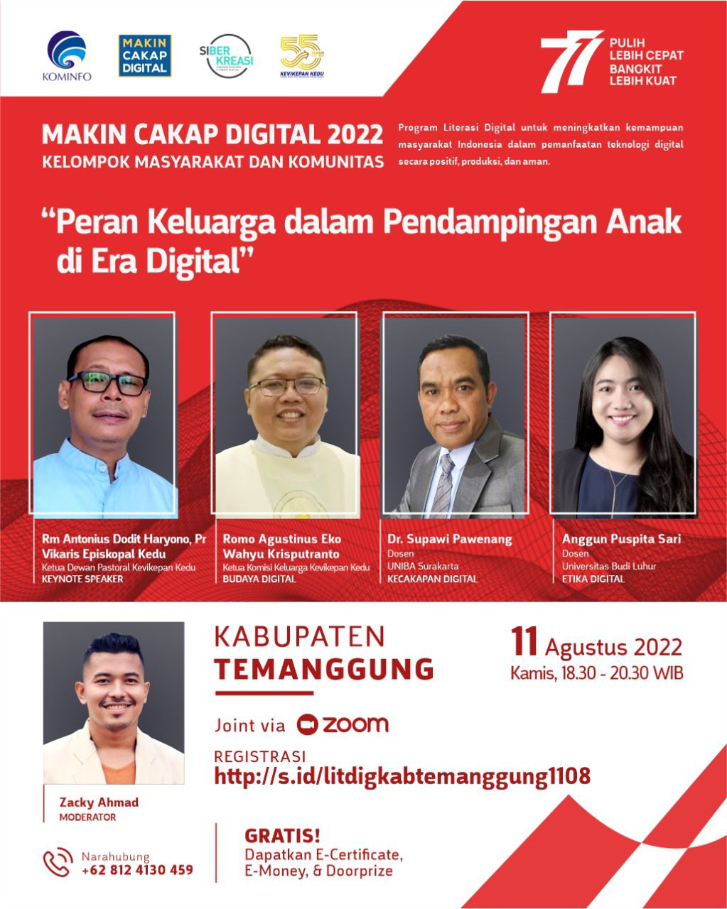 WEBINAR (INDONESIA MAKIN CAKAP DIGITAL) DI KABUPATEN TEMANGGUNG