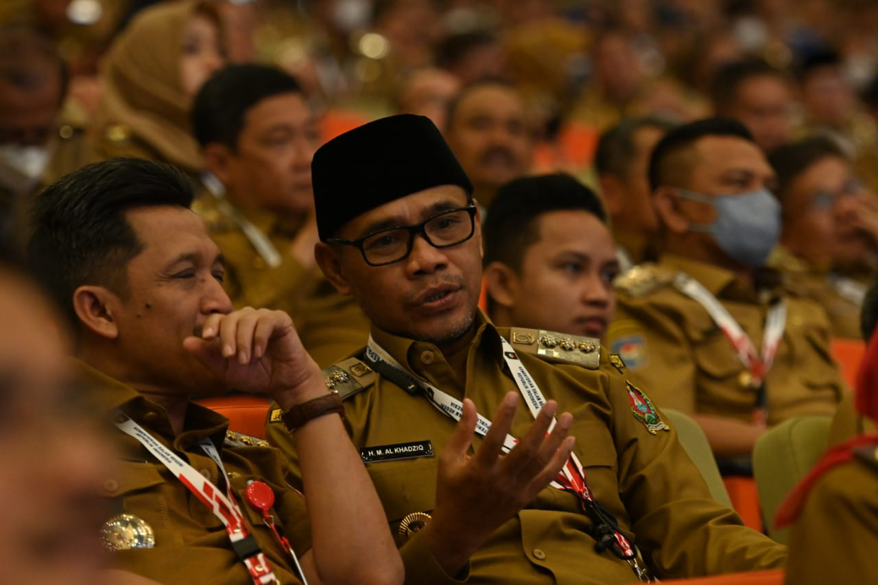 Bupati Temanggung Bersama Forkopimda ikuti Rakornas Penguatan Ekonomi dan Pengendalian Inflasi