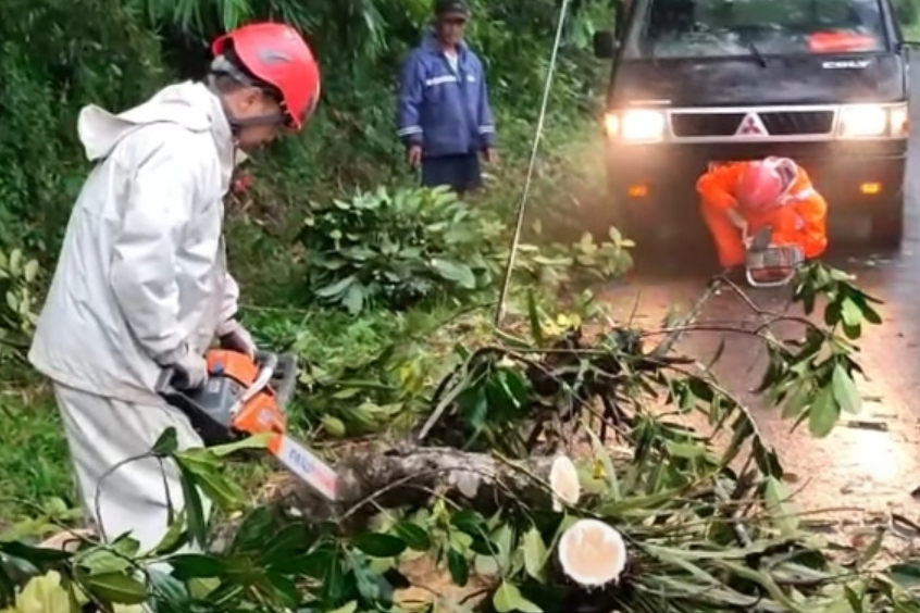 BPBD dan Relawan Tangani Kerusakan Angin Puting Beliung di Tiga Kecamatan 