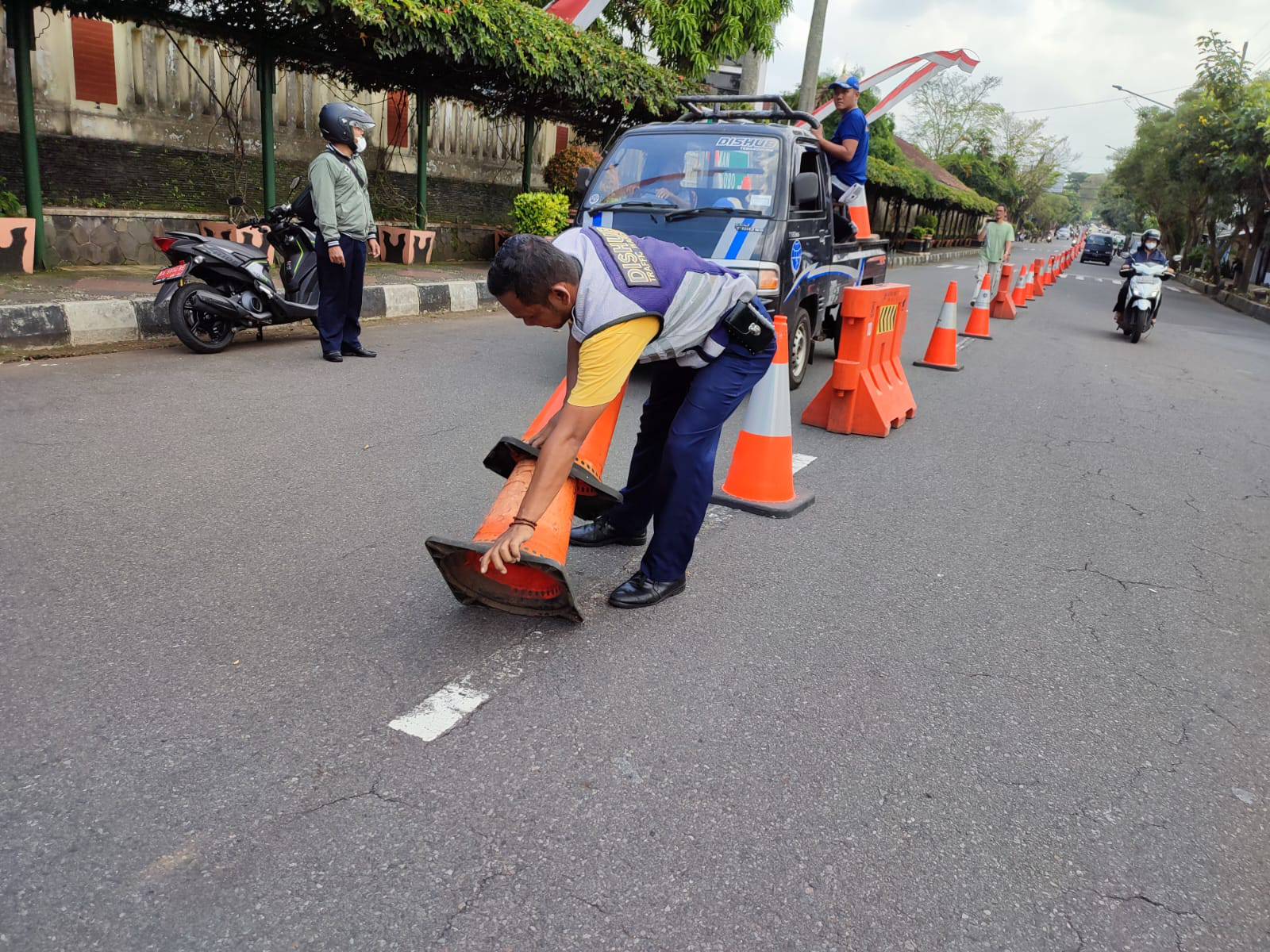 Cegah dan Urai Kemacetan, Polres dan Dishub Lakukan Rekayasa Lalu Lintas