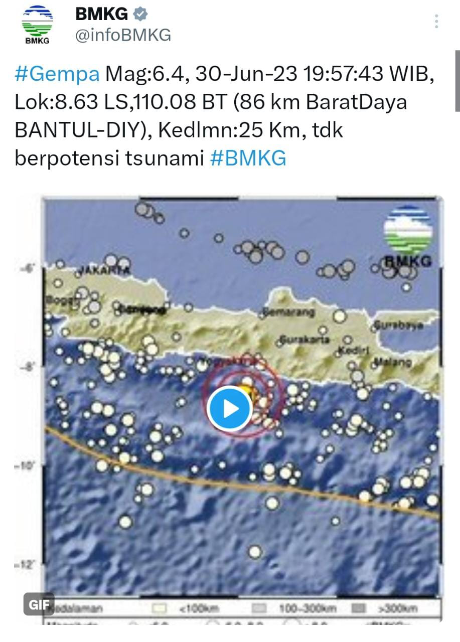 Gempa Bantul Terasa Hingga Temanggung