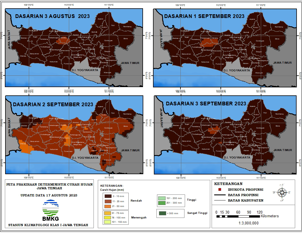 Monitoring HTH dan Analisis Curah Hujan Dasarian ke-II Agustus  2023