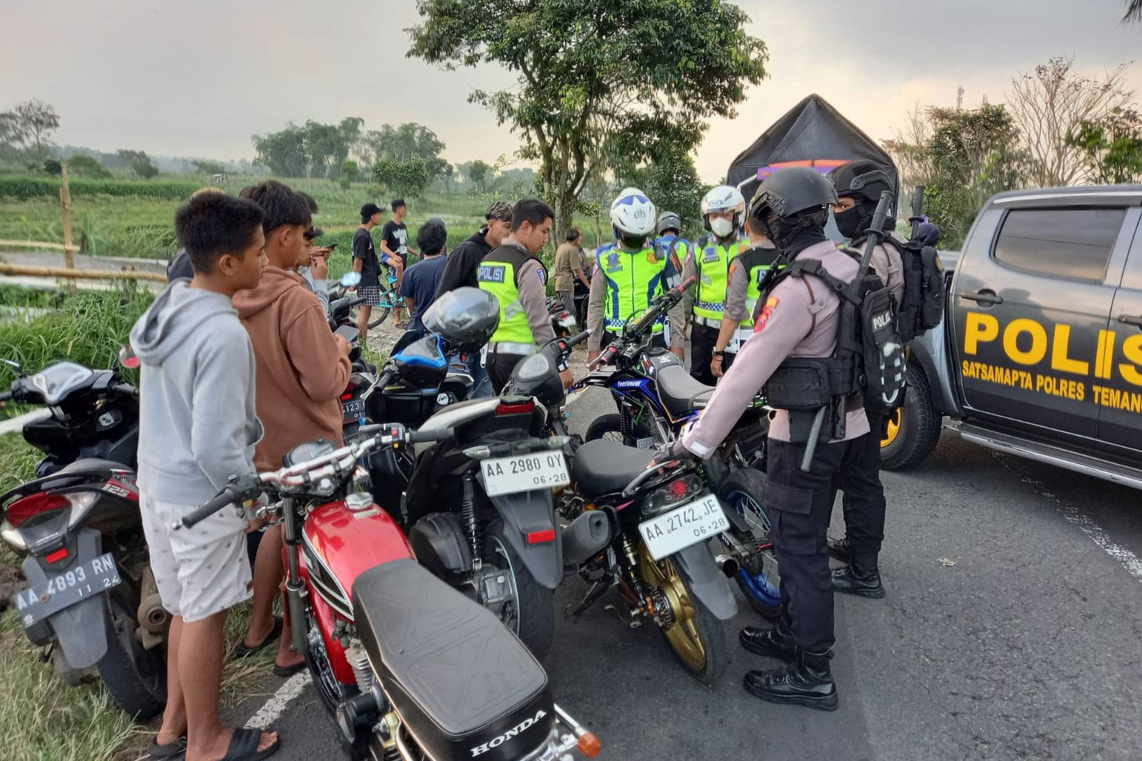 Penertiban Aksi Balap Liar, Polres Temanggung amankan 105 Sepeda Motor