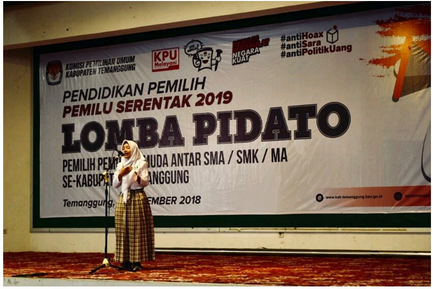 KPUD Temanggung Sosialisasikan Pemilu Lewat Lomba Pidato 