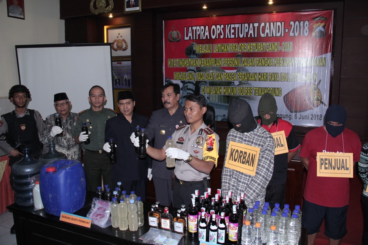 Grebeg Pembuat Miras Oplosan, Polres Temanggung Dapat Tanggapan Positif Berbagai Pihak.