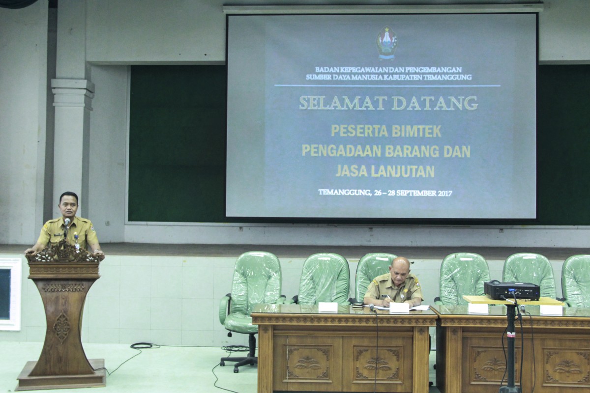 BKPSDM Temanggung Gelar Bimtek Pengadaan Barang Dan Jasa Lanjutan