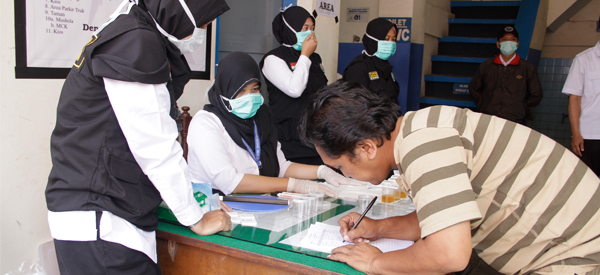 BNNK Temanggung Tes Urin Pengemudi Angkutan Umum