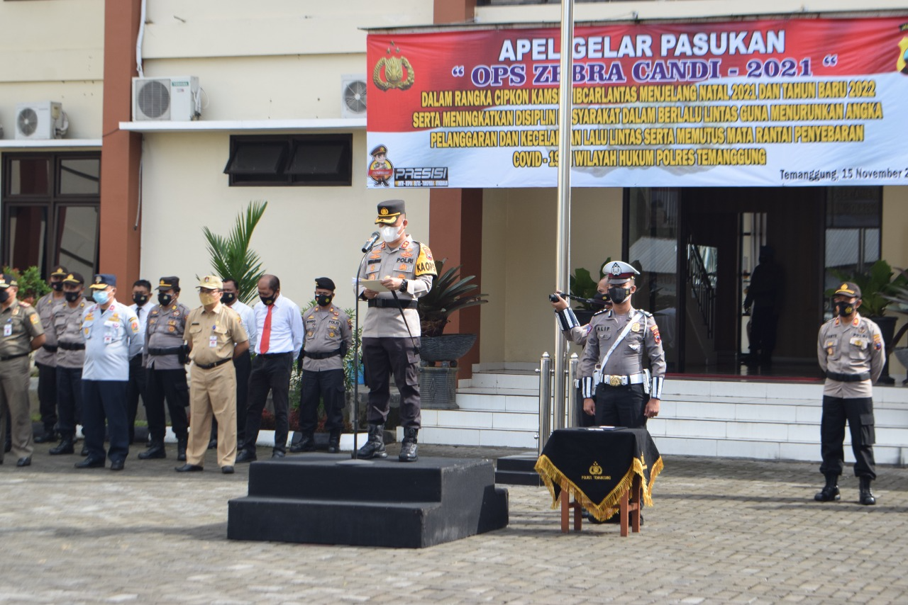 Jelang Perayaan Natal dan Tahun Baru, Polres Temanggung Gelar Ops Zebra Candi 2021