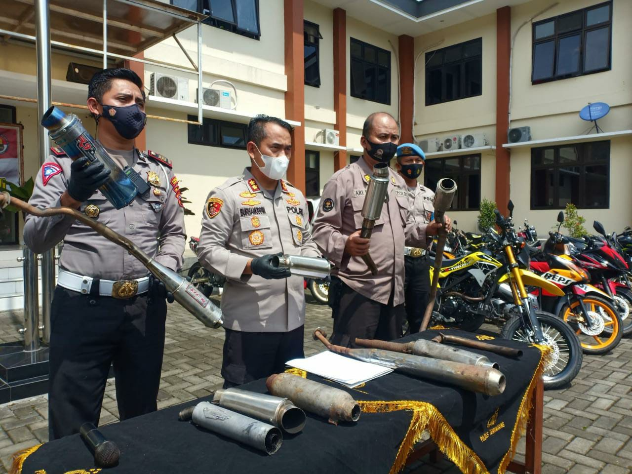 Gunakan Knalpot Brong, 85 Sepeda Motor Ditilang