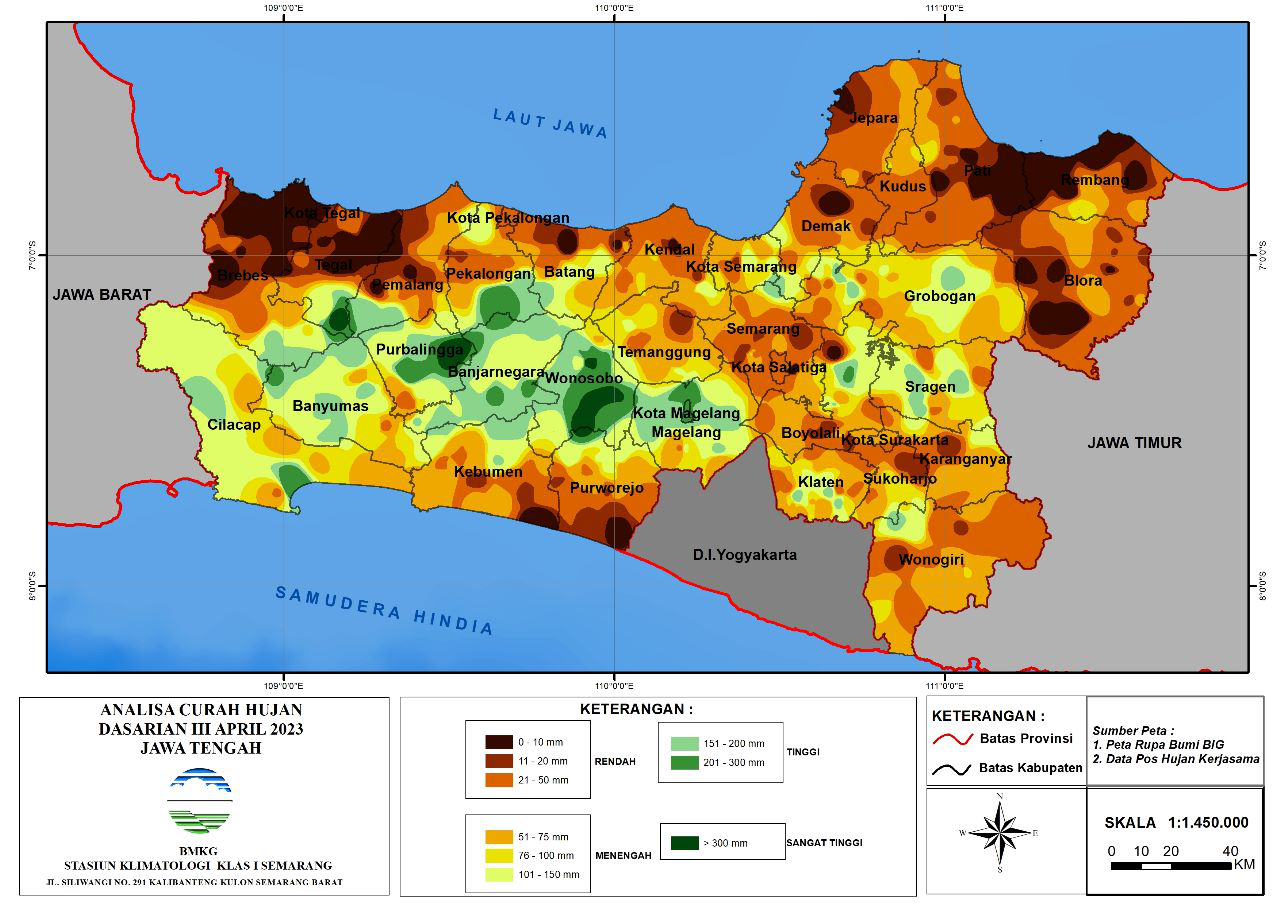 Monitoring HTH Dan Analisis Curah Hujan Dasarian III April 2023