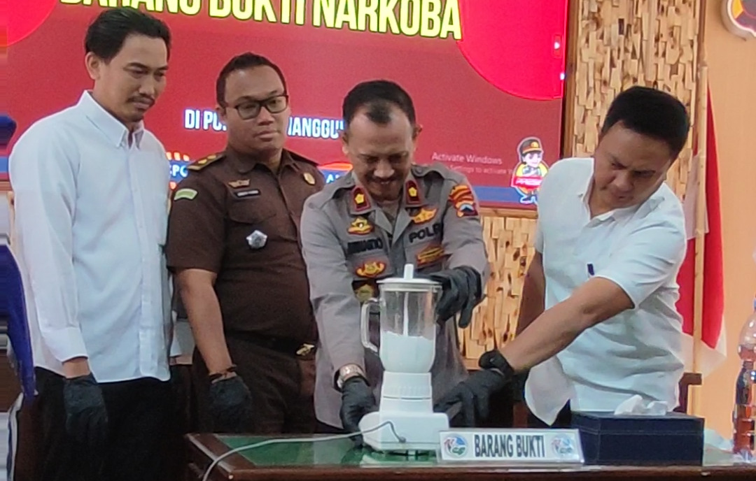 Polres Temanggung Musnahkan Barang Bukti Sabu