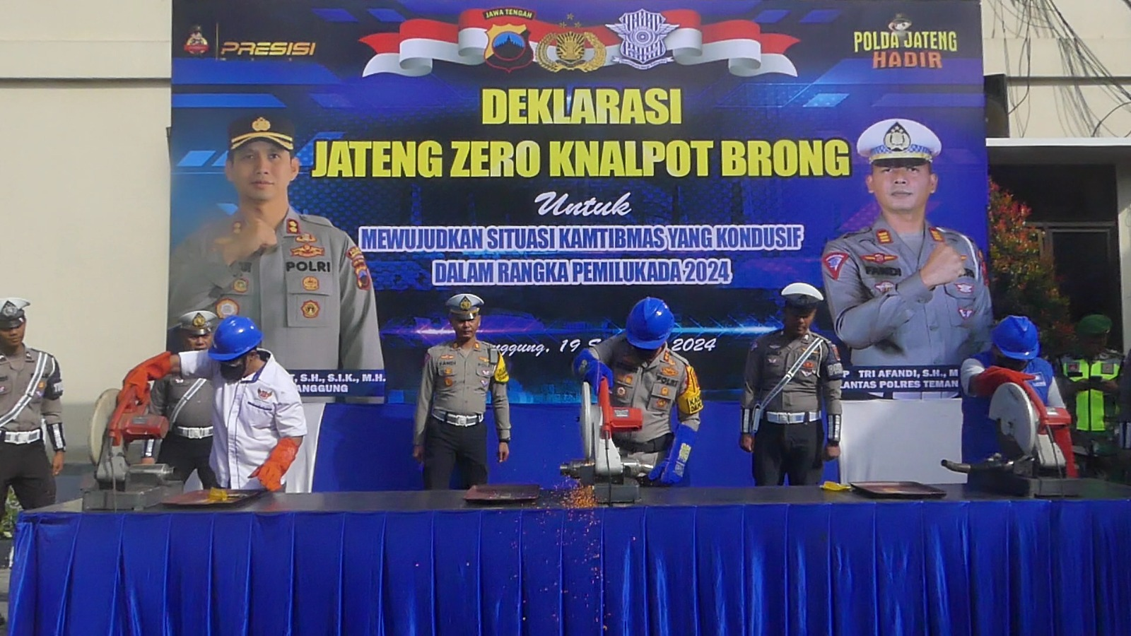 Temanggung Deklarasi Jateng Zero Knalpot Brong untuk Pilkada Aman