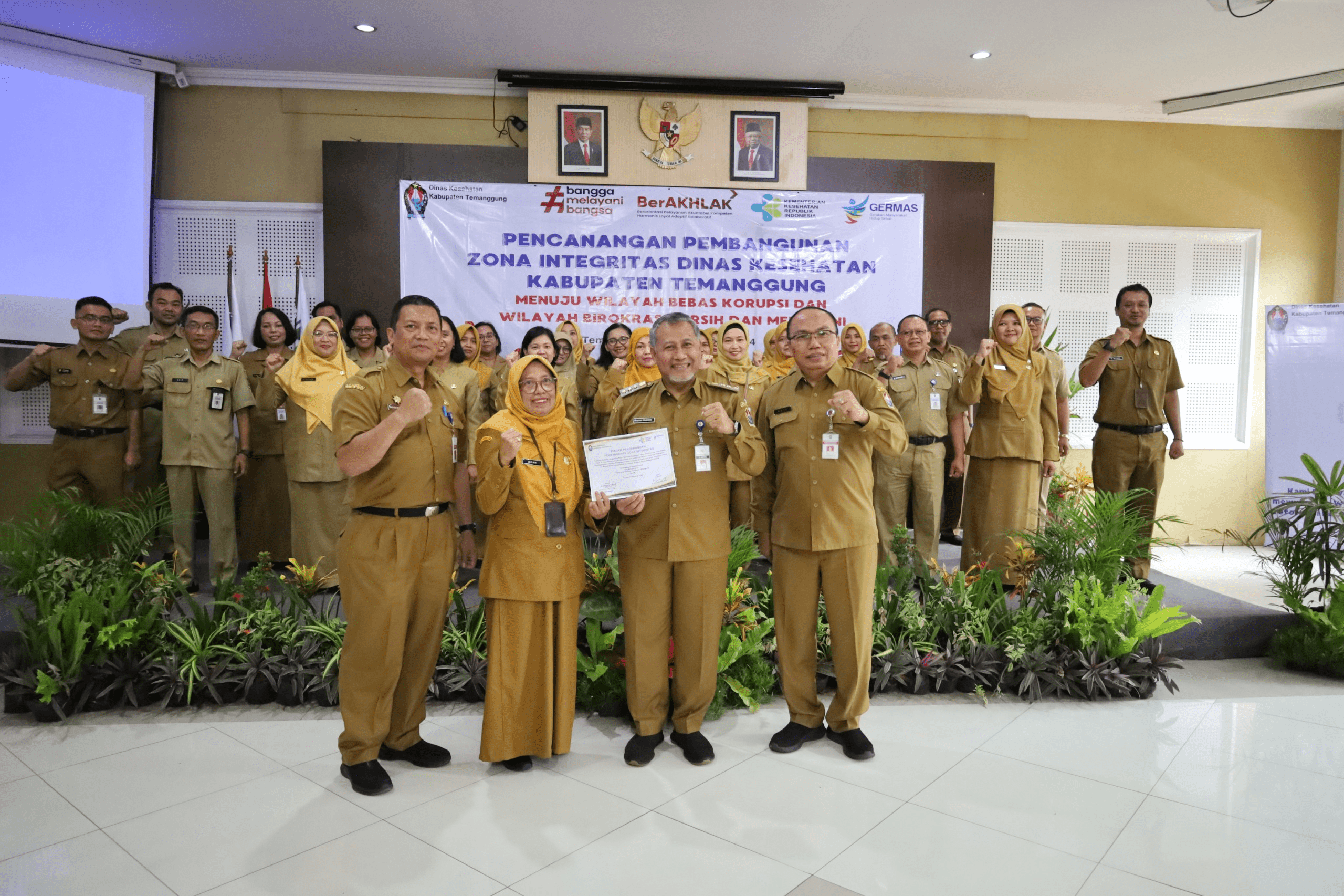 Pj. Bupati Tegaskan No Suap, No Gratifikasi, No Korupsi, dan No Pungli, dalam Pencanangan ZI Dinkes