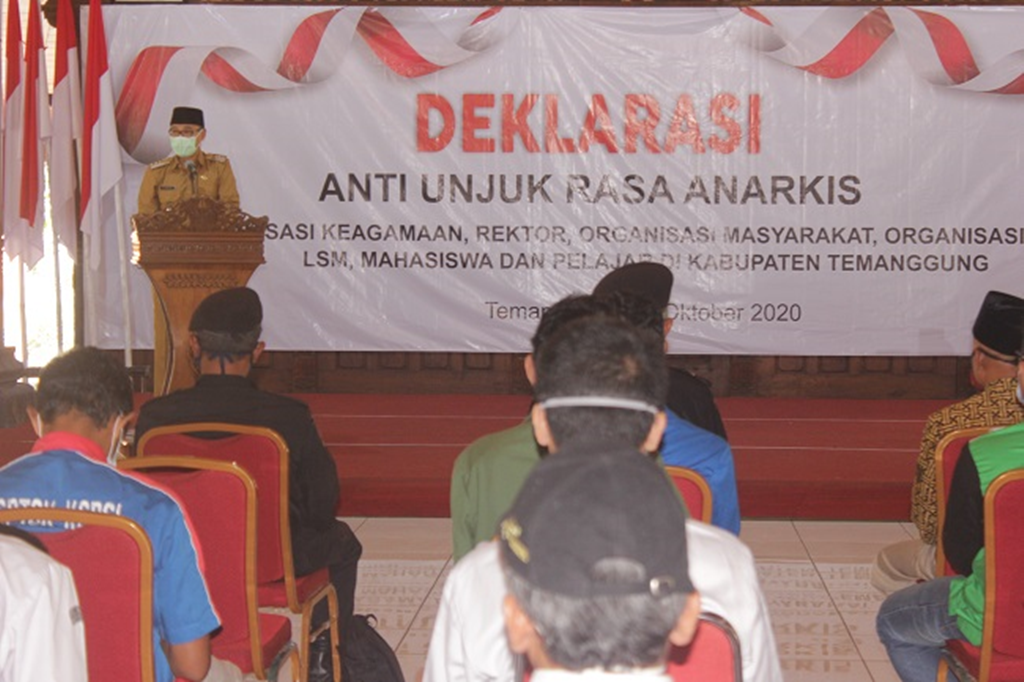 Elemen Masyarakat Temanggung Deklarasikan Anti Unjuk Rasa Anarkis