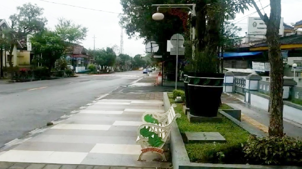 Jateng di Rumah Saja Hari Kedua, Jalan Protokol di Temanggung Masih Lengang