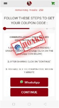 [HOAKS] Promo Kupon Big Meal KFC Melalui Pesan Berantai di WhatsApp