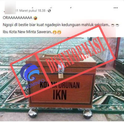 [DISINFORMASI] Kotak Sumbangan untuk Ibu Kota Negara Baru