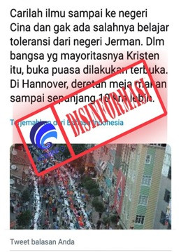 [DISINFORMASI] Gak Ada Salahnya Belajar Toleransi Dari Negeri Jeman