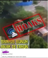 [HOAKS] Brimob Bunuh Anak 18 Tahun