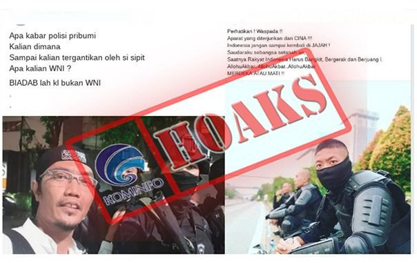 [HOAKS] Polisi (Brimob) Diimpor dari Cina