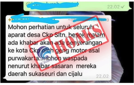 [HOAKS] Penyerangan Geng Motor ke Cikampek