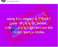 [HOAKS] Uang Kas Negara Kosong