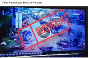 [DISINFORMASI] Video Rekaman CCTV Kecelakaan Di Pandaan Kabupaten Pasuruan