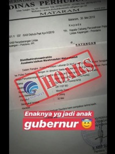 [HOAKS] Keluarga Gubernur NTB Minta Fasilitas Mudik