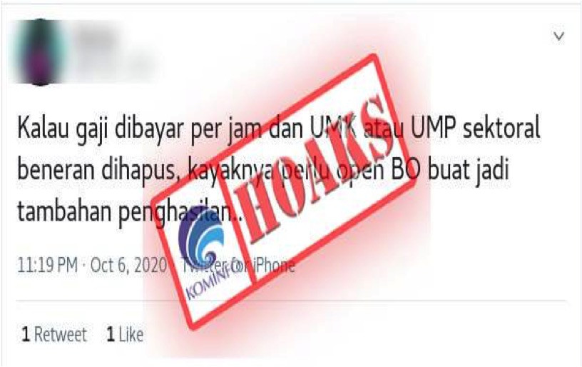 [HOAKS] UMK, UMP, UMPS Dihapus dalam UU Cipta Kerja