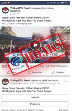 [HOAKS] Polling Palsu Pakai Nama KPU