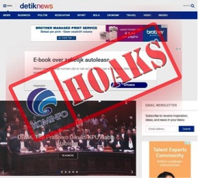 [HOAKS] Portal m-detiknews.blogspot.com Memiliki Tampilan Seperti Detik.com