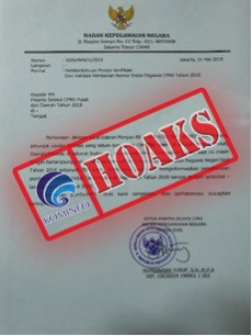 [HOAKS] Surat Mengatasnamakan Sekretaris Utama BKN