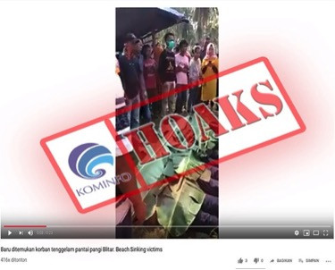 [HOAKS] Video Korban Tenggelam di Pantai Pangi Blitar Ditemukan