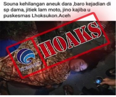 [HOAKS] Wanita di Aceh Utara Jadi Korban Kejahatan dan Dibuang dari Mobil