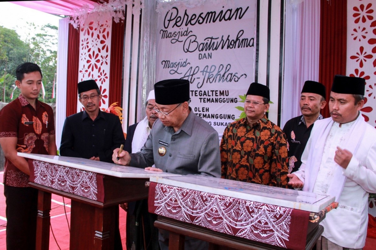 Bupati Temanggung Resmikan Masjid Baiturrohman dan Masjid Al-Ikhlas