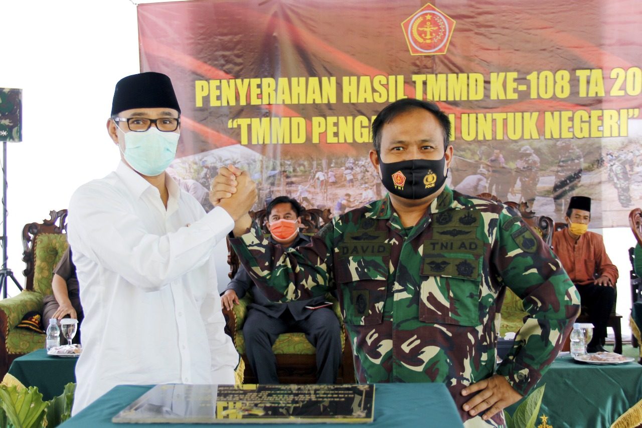 Percepat Mobilitas Hasil Pertanian, Pemkab Temanggung dan Kodim 0706 Jalin Kerjasama Lewat TMMD